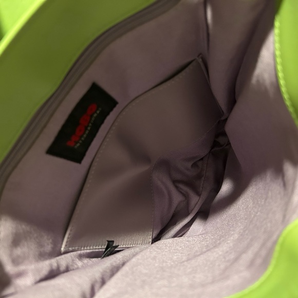 Hobo international tote / Shoulder bag Lime Green Leather Retro - Picture 8 of 9